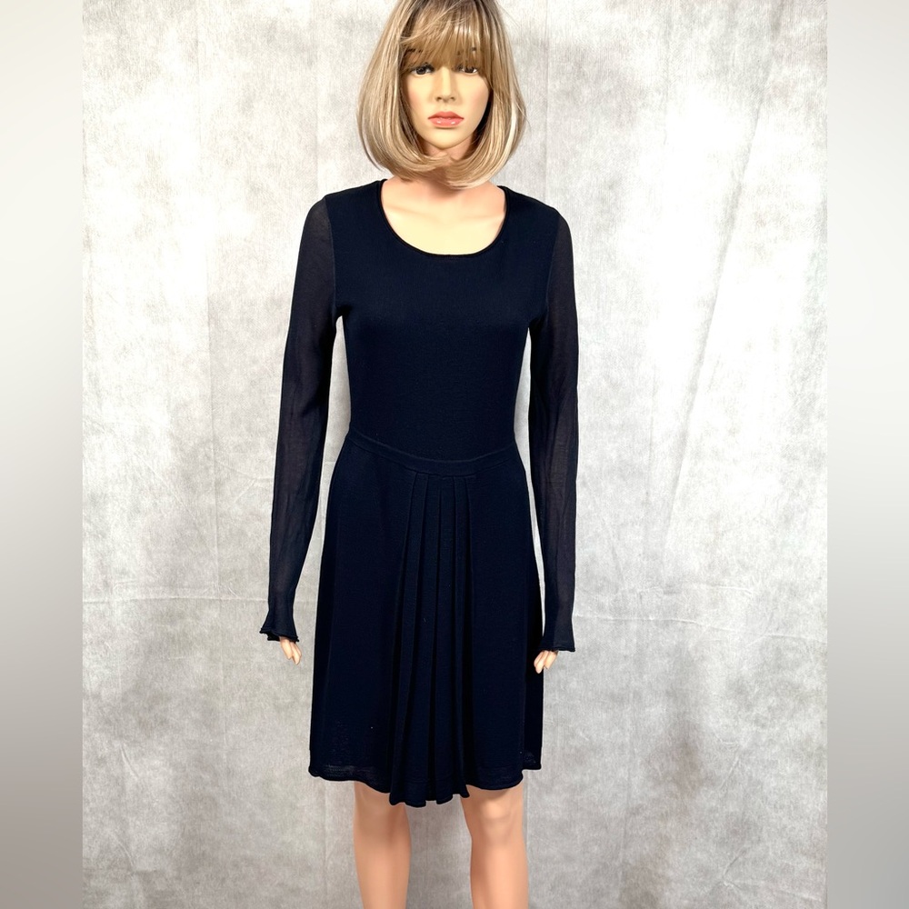 Elegant Nlack Long Sleeve Fit and Flare Dress